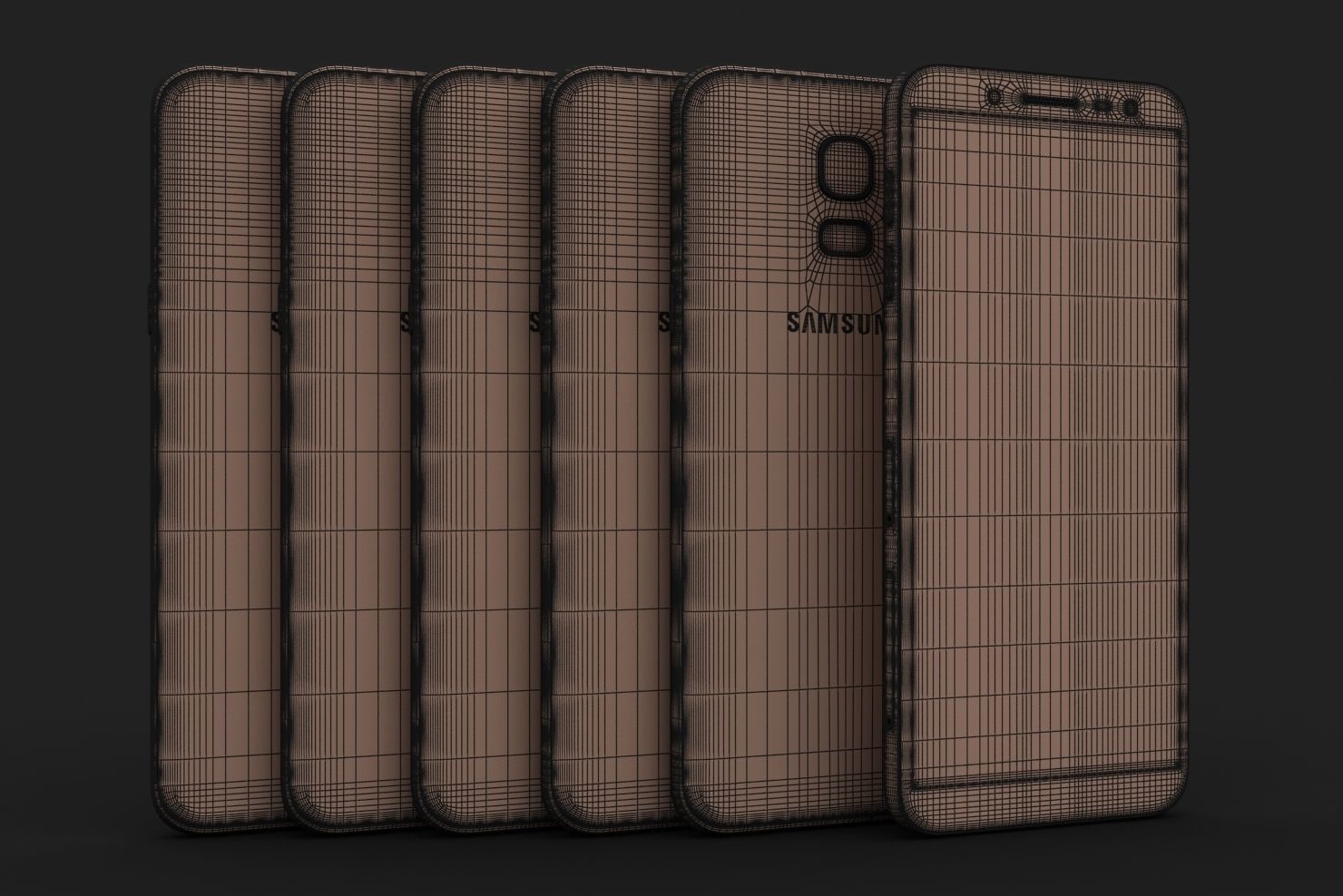 Samsung Galaxy J6 2018 All Color Low-poly 3D model_58