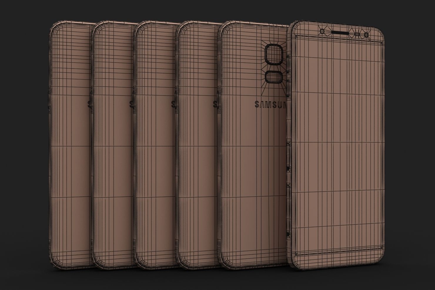 Samsung Galaxy J6 2018 All Color Low-poly 3D model_59