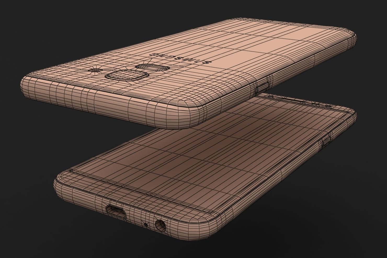 Samsung Galaxy J6 2018 All Color Low-poly 3D model_65