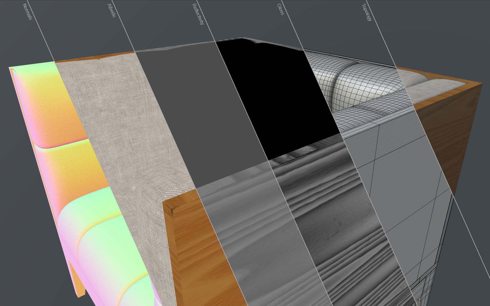 Armchair pair of armchairs 3D model_6