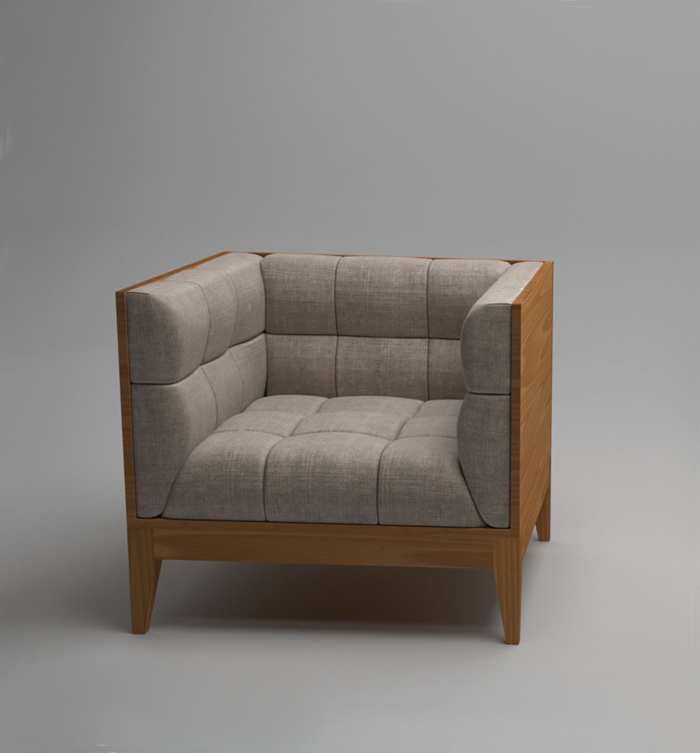 Armchair pair of armchairs 3D model_3