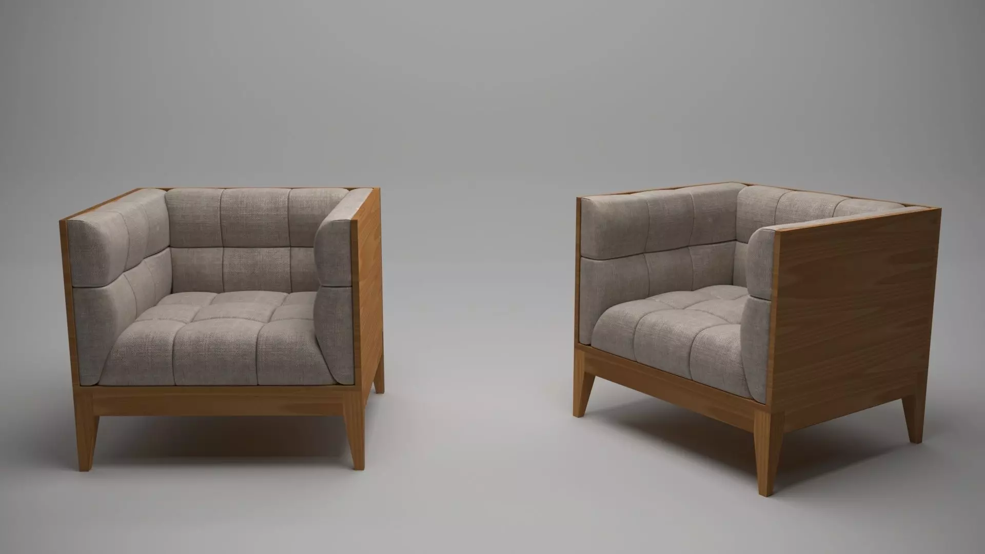Armchair pair of armchairs 3D model_0