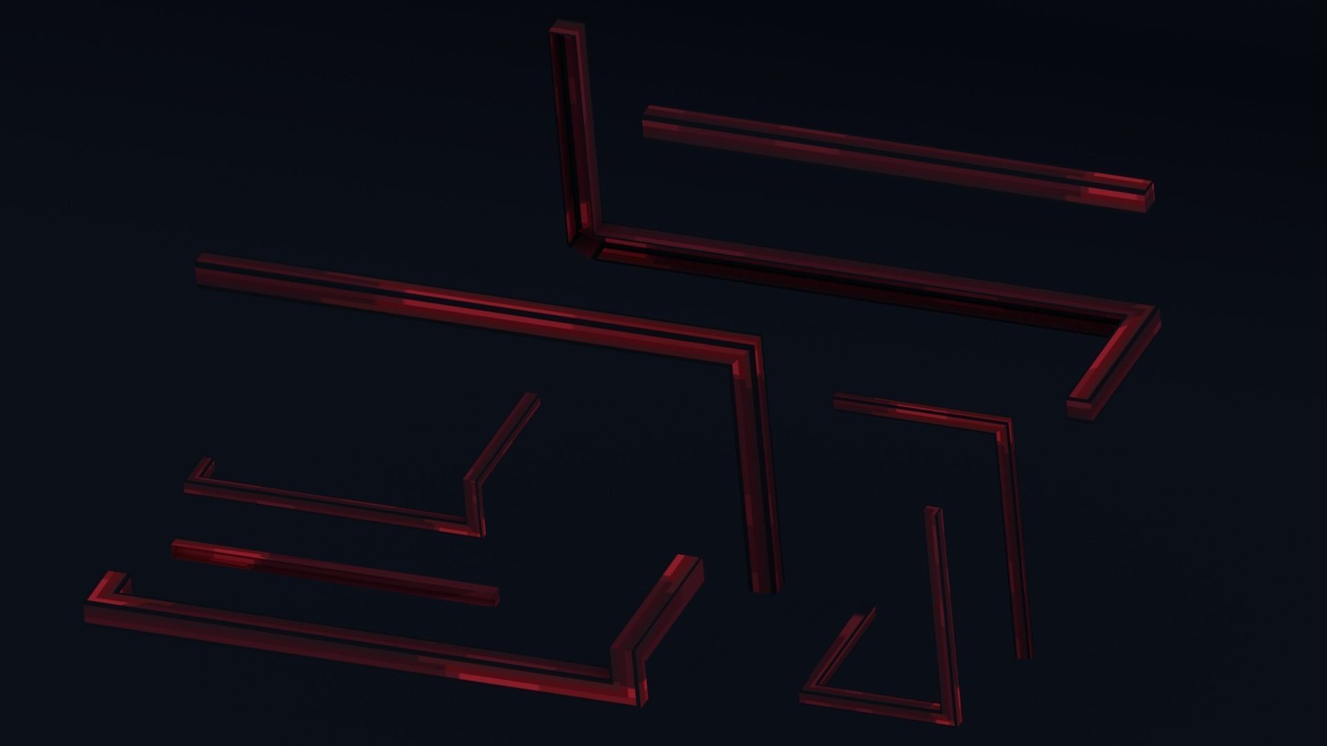 3D Pixel-Art Underground Subway Metro Station level Modular Kit Low-poly 3D model_39