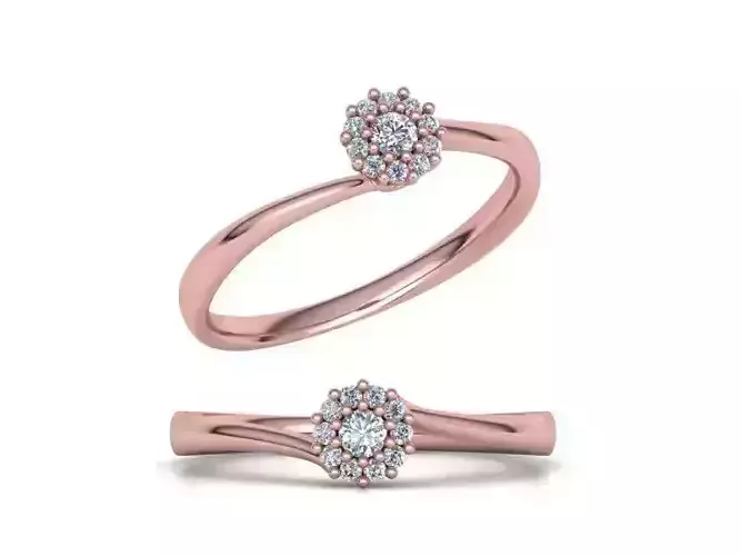 Engagement ring Own design Paradise V2 122 MANY SIZES 3D print model