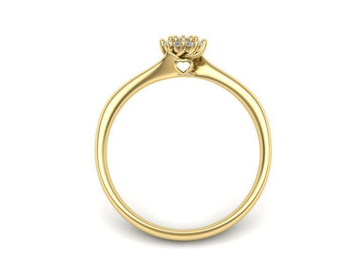 Engagement ring Own design Paradise V2 122 MANY SIZES 3D print model_3