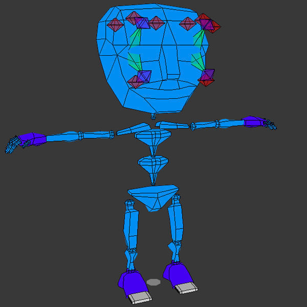 Thanksgiving Pilgrim baby cartoon rigged 3D model_11