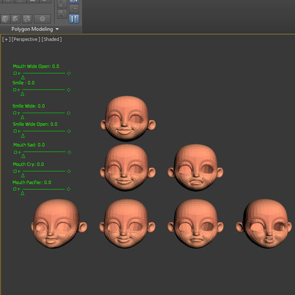 Thanksgiving Pilgrim baby cartoon rigged 3D model_14
