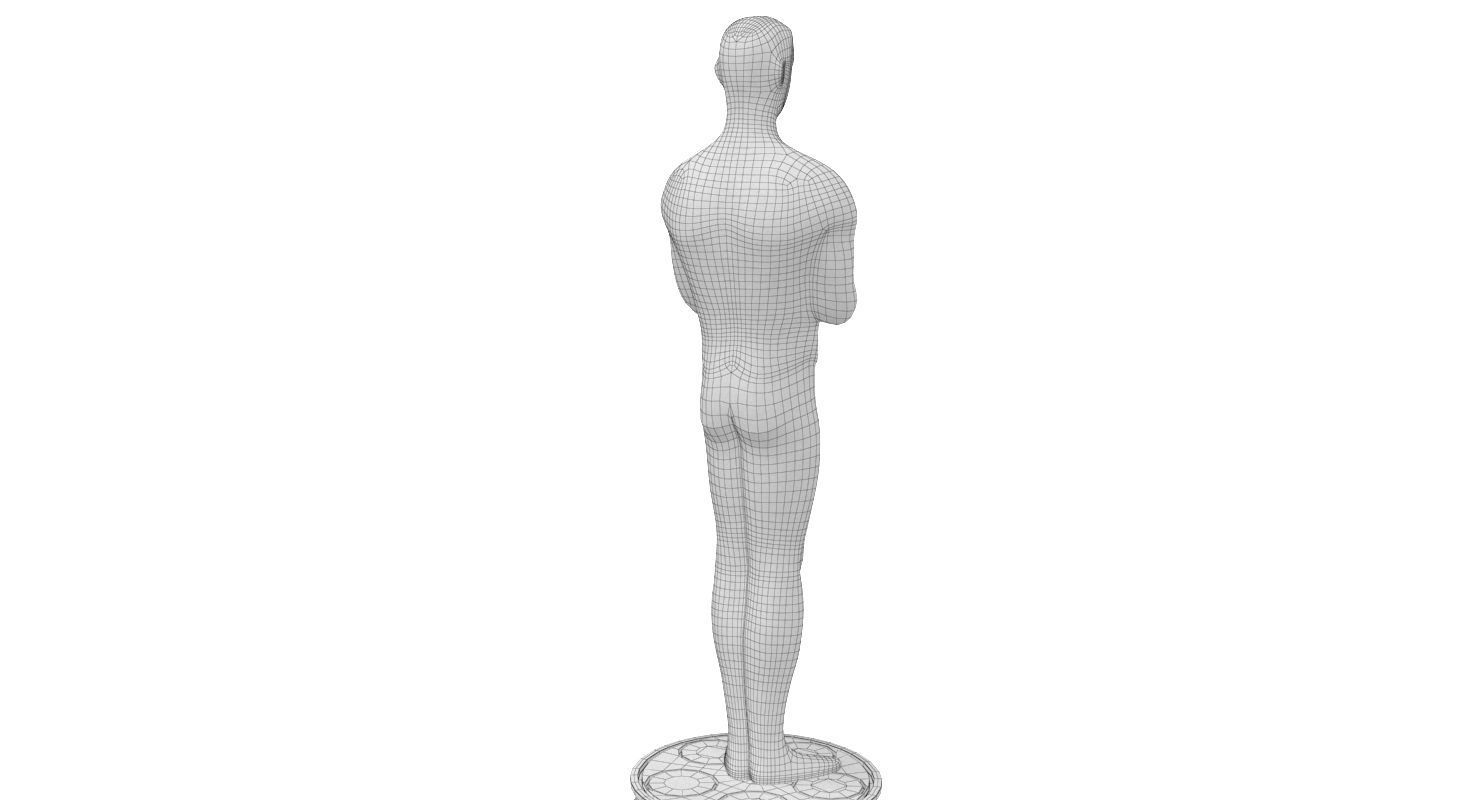 Academy Award Oscar Statue 3D model_7