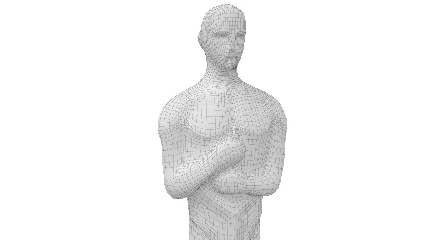 Academy Award Oscar Statue 3D model_5