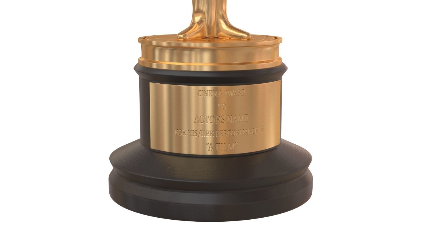 Academy Award Oscar Statue 3D model_4
