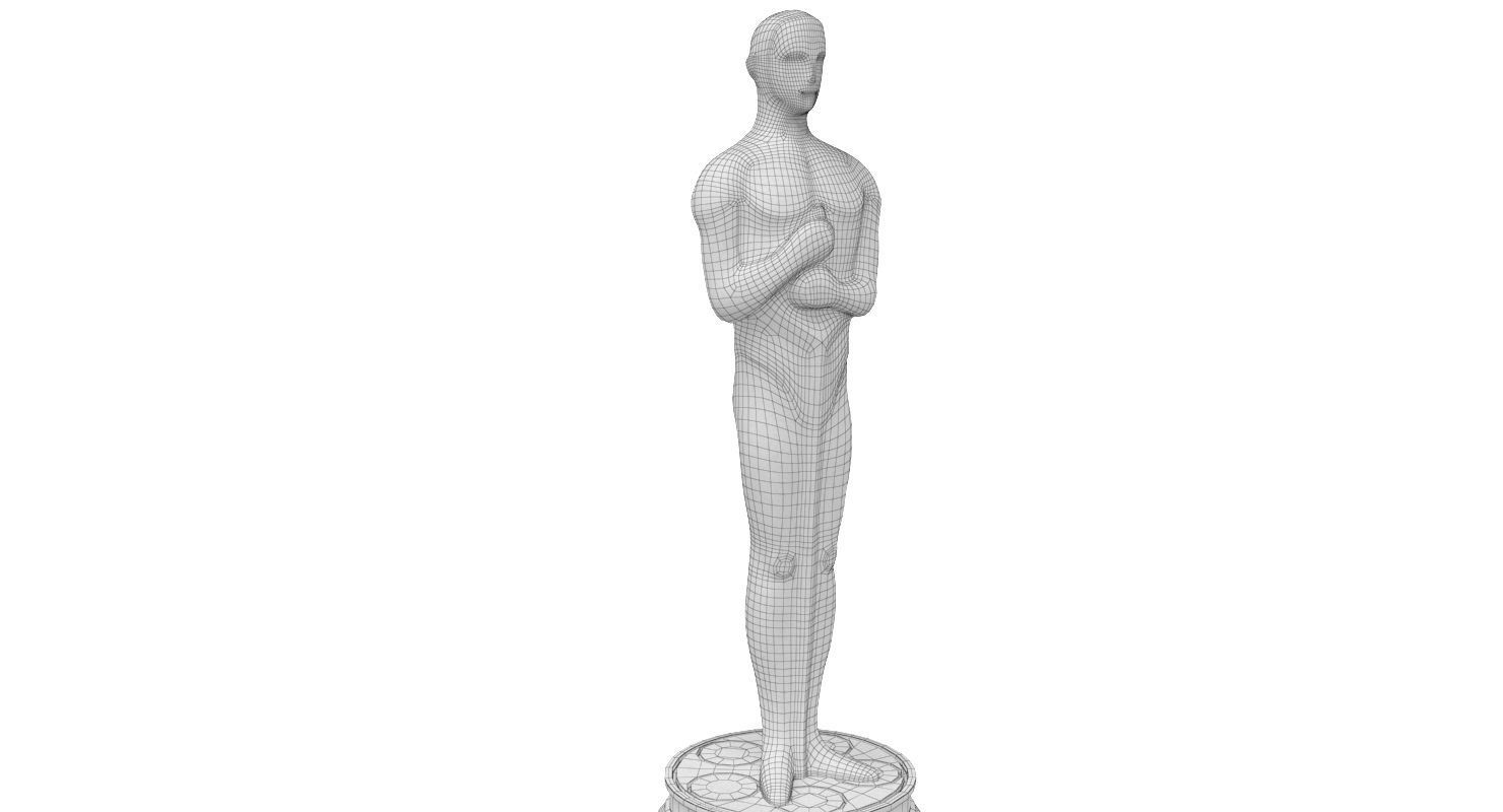 Academy Award Oscar Statue 3D model_6