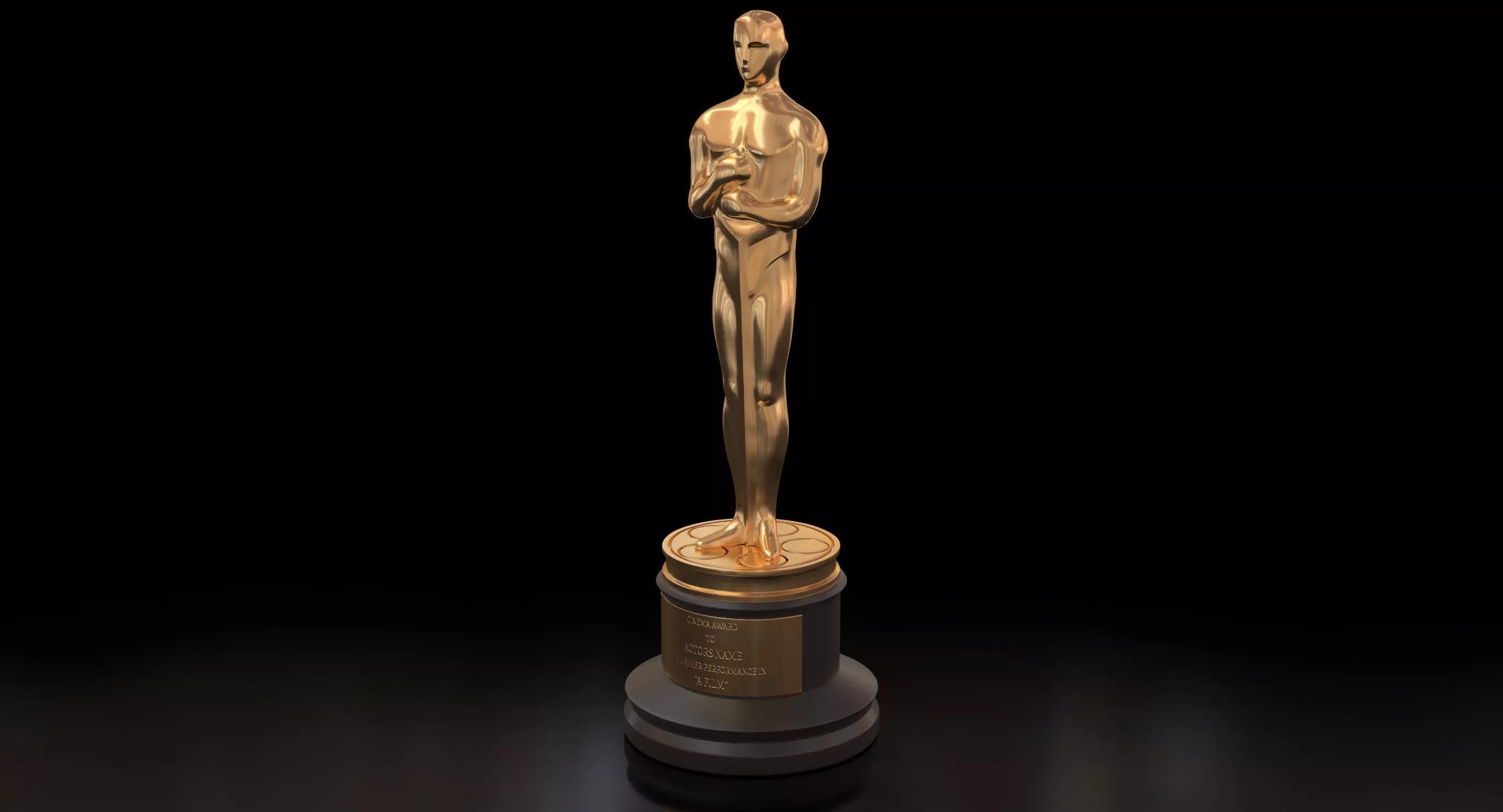 Academy Award Oscar Statue 3D model_0