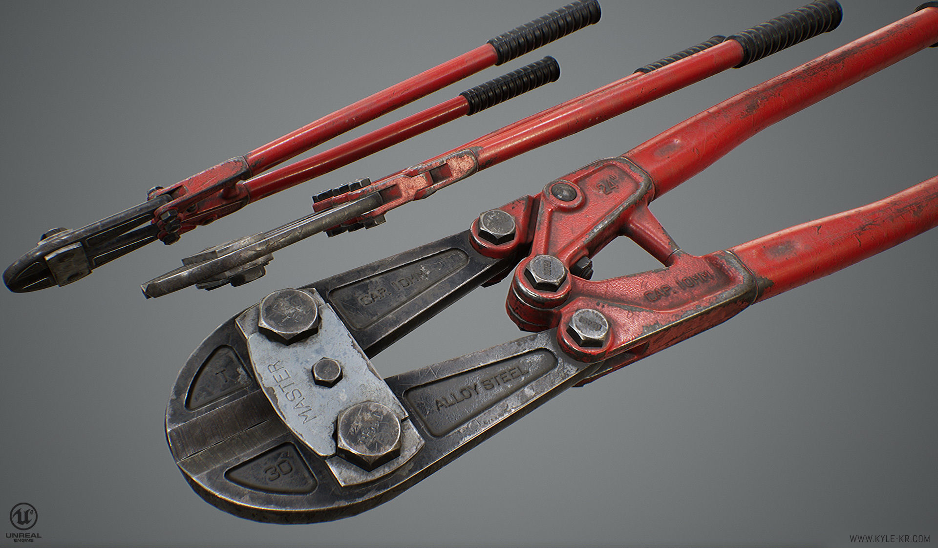 Bolt Cutters Low-poly 3D model_1