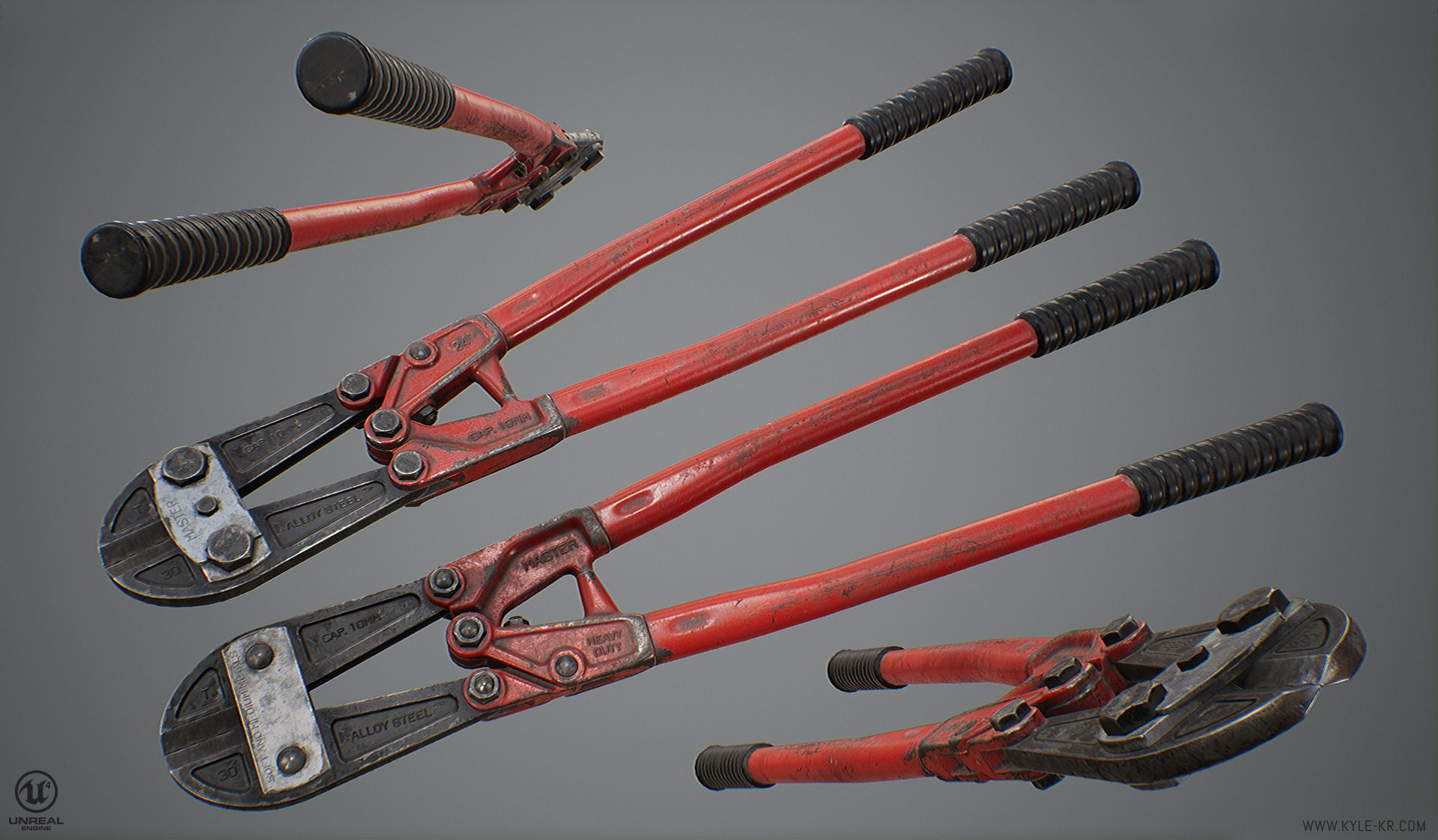 Bolt Cutters Low-poly 3D model_2