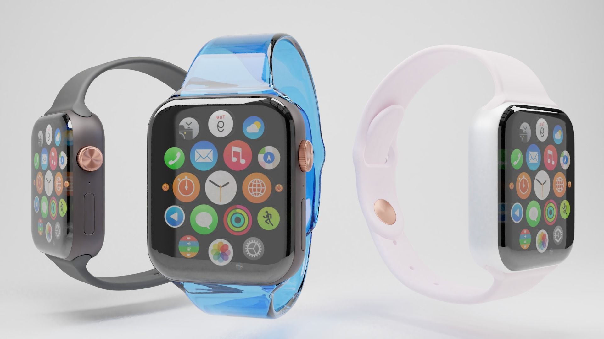 3D model apple smart watch model VR / AR / lowpoly CGTrader