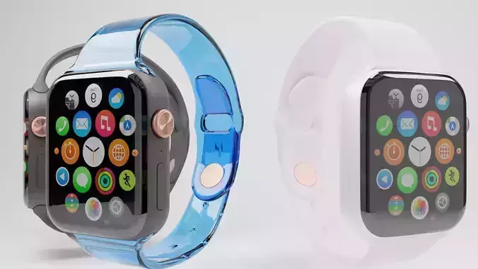 apple smart watch model Low-poly 3D model