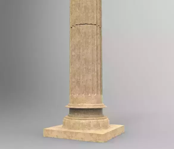 Colonne dorique Romaine Low-poly 3D model