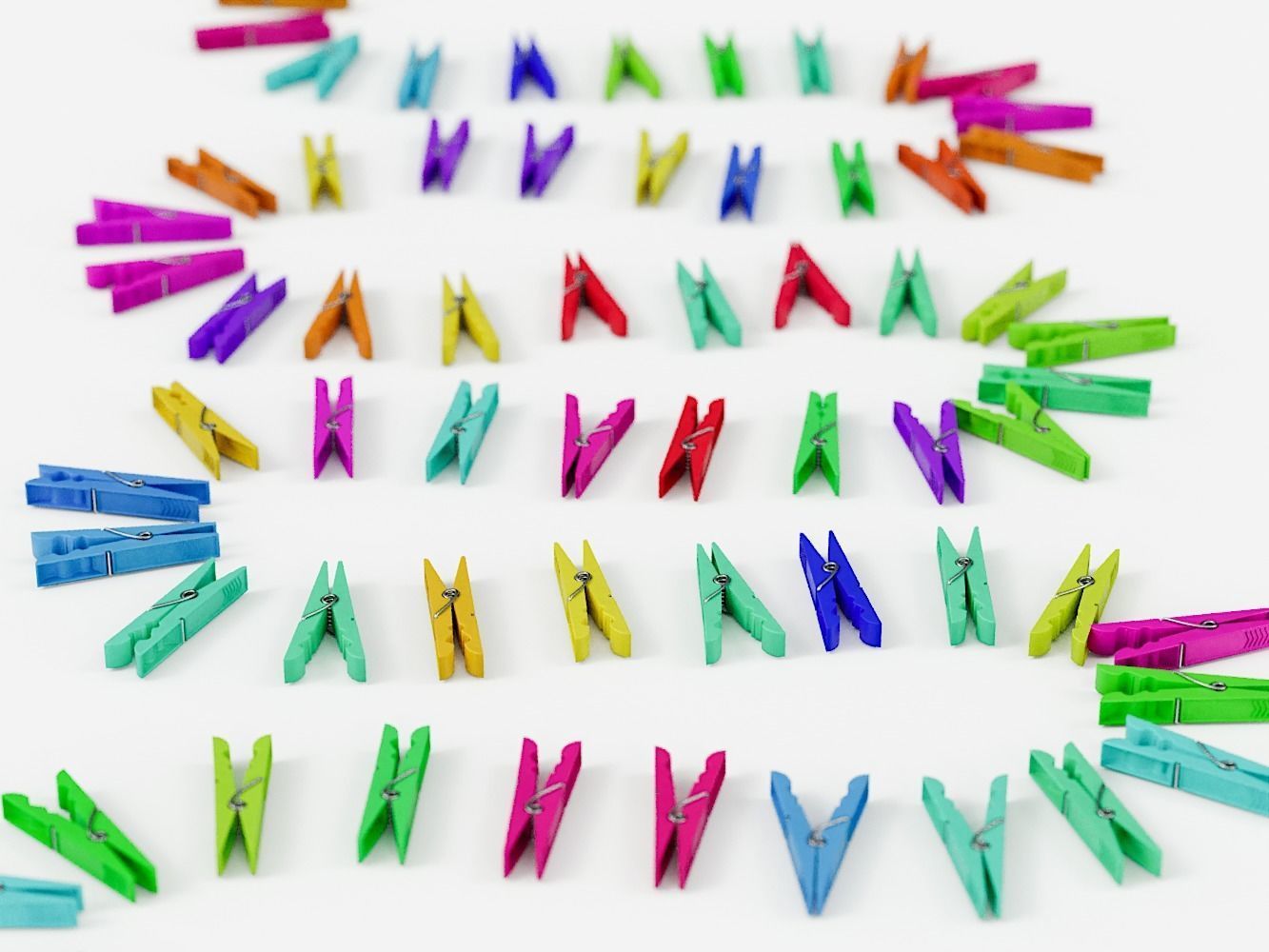 Plastic Clothespin PBR Low-poly 3D model_5