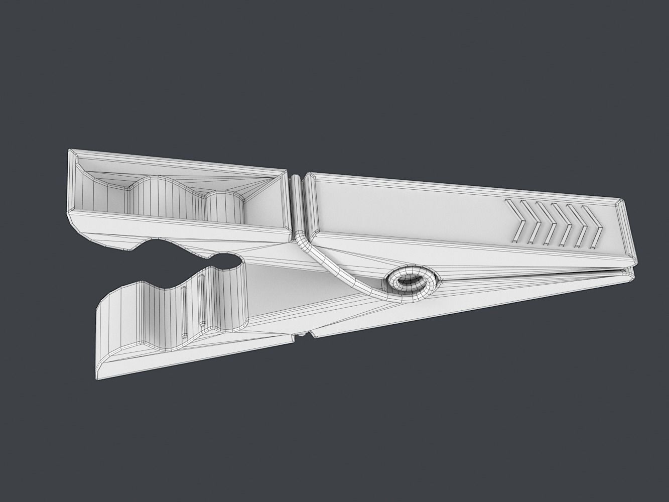 Plastic Clothespin PBR Low-poly 3D model_7