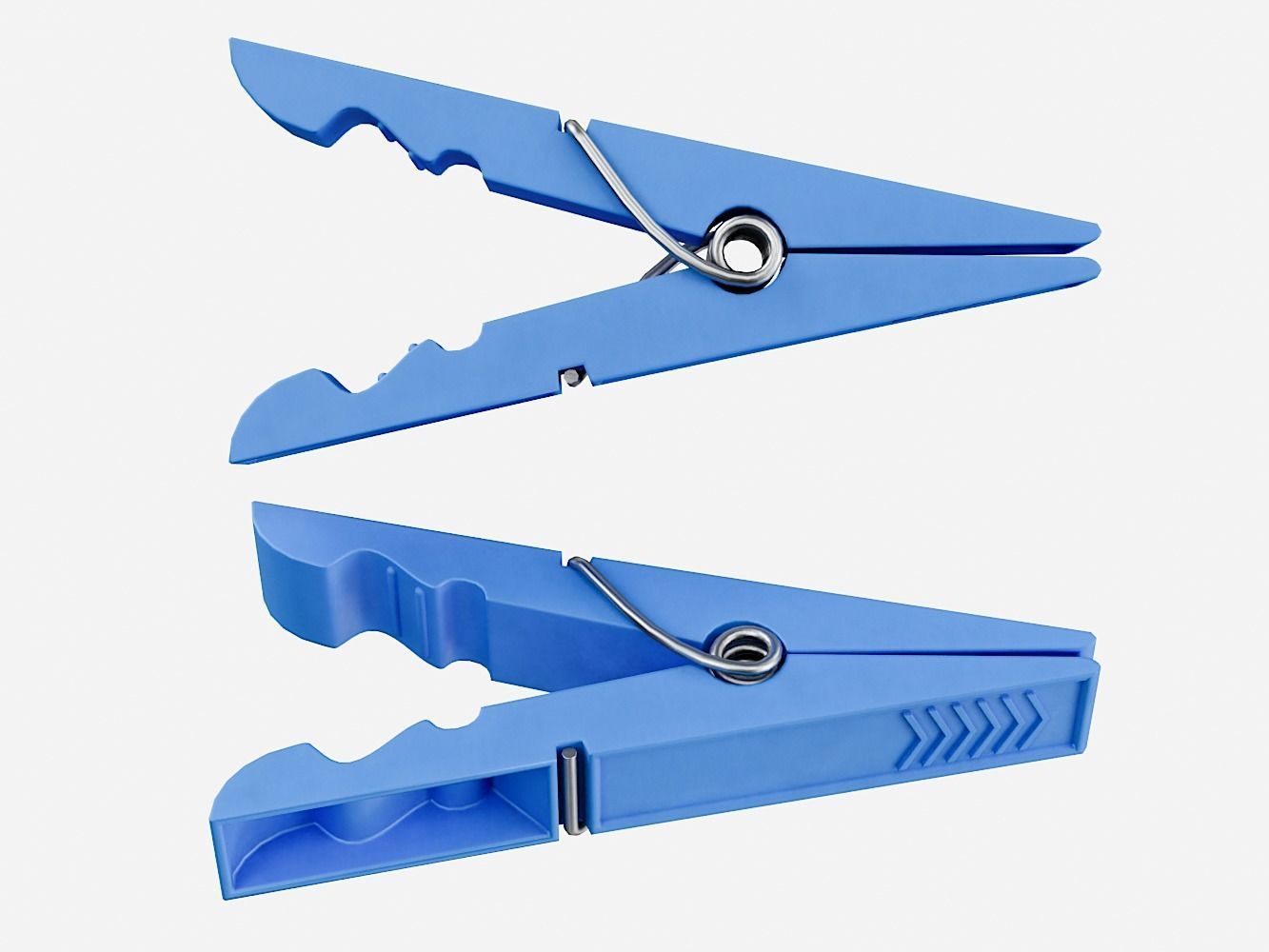 Plastic Clothespin PBR Low-poly 3D model_4