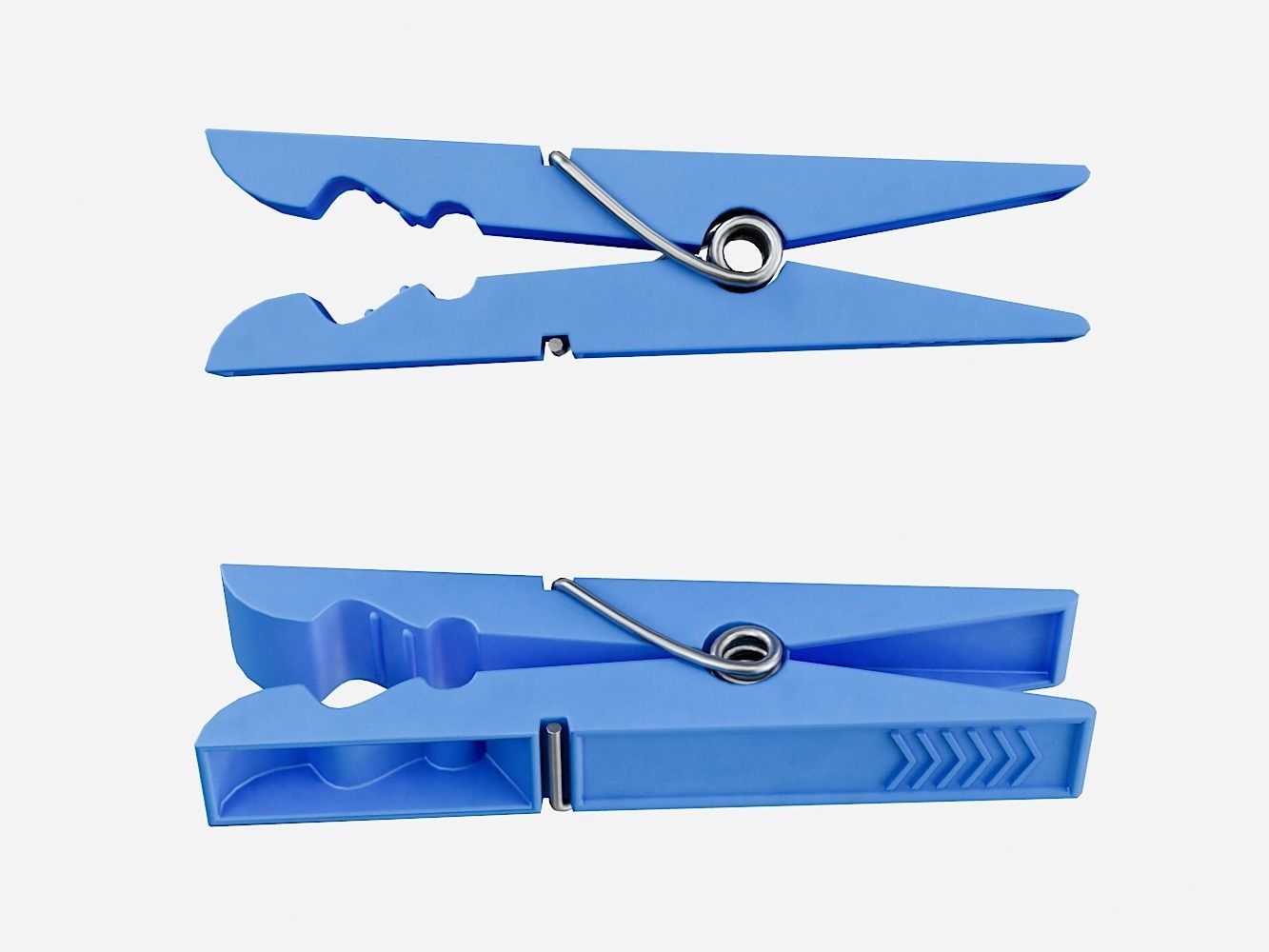 Plastic Clothespin PBR Low-poly 3D model_3