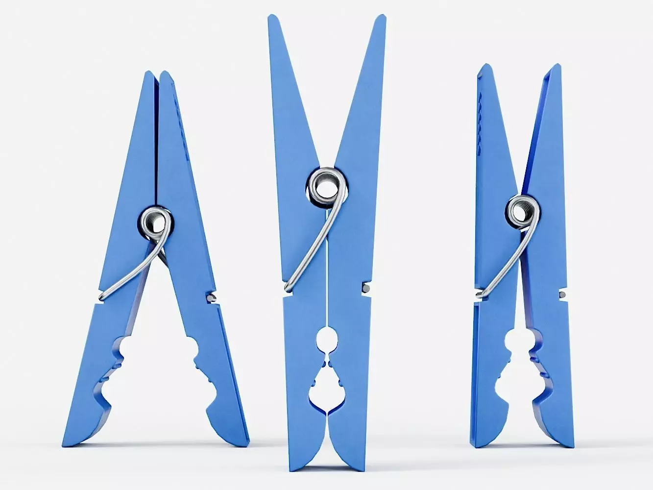 Plastic Clothespin PBR Low-poly 3D model_0