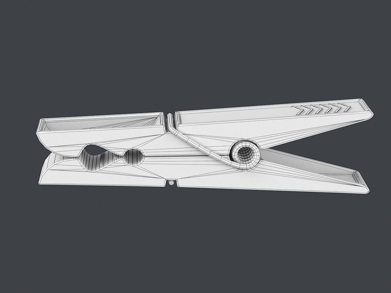 Plastic Clothespin PBR Low-poly 3D model_6