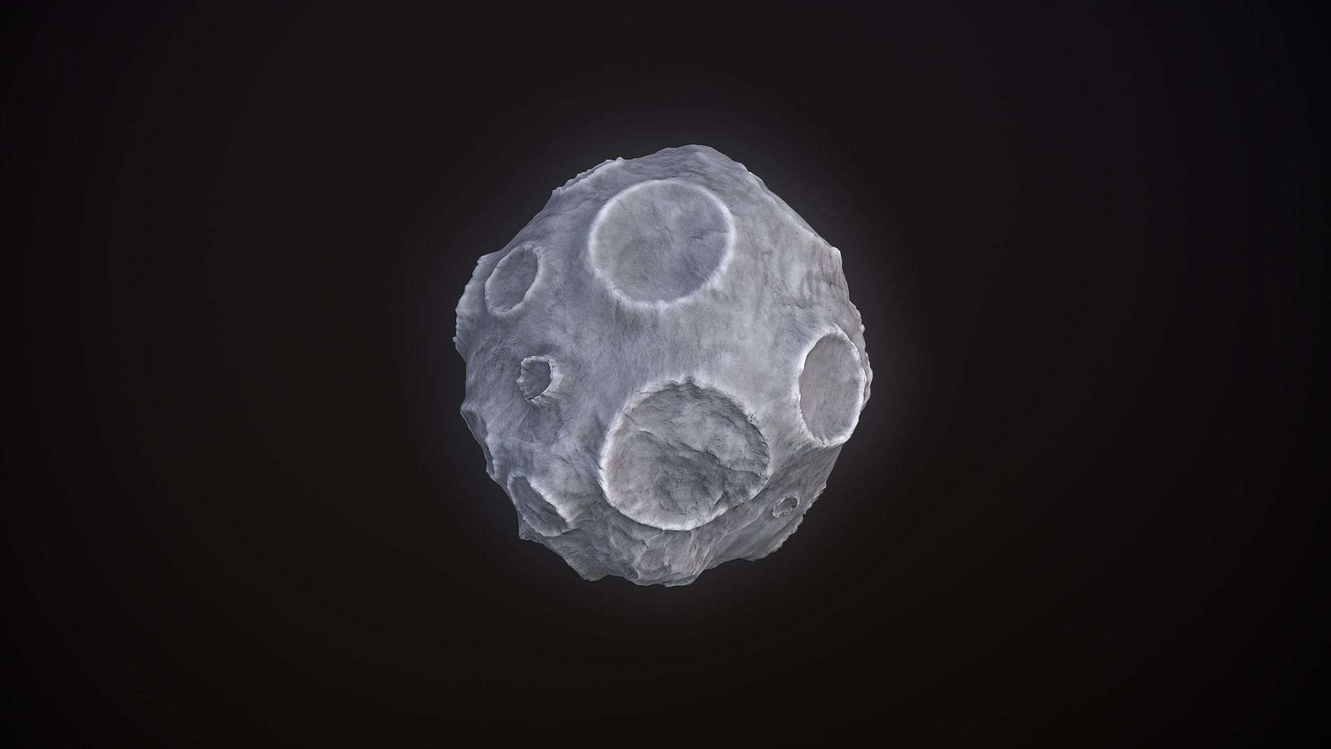 Moon Toon Low-poly 3D model_4