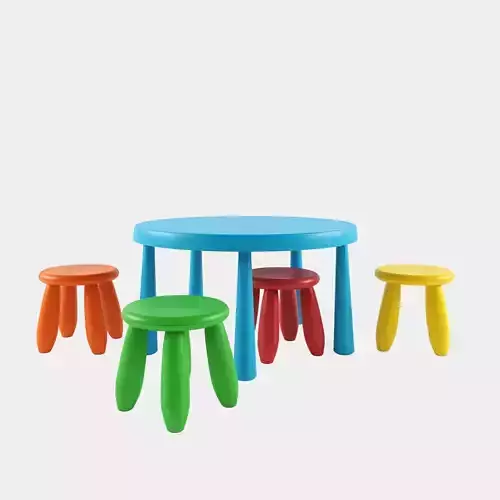 MAMMUT Round table and stools