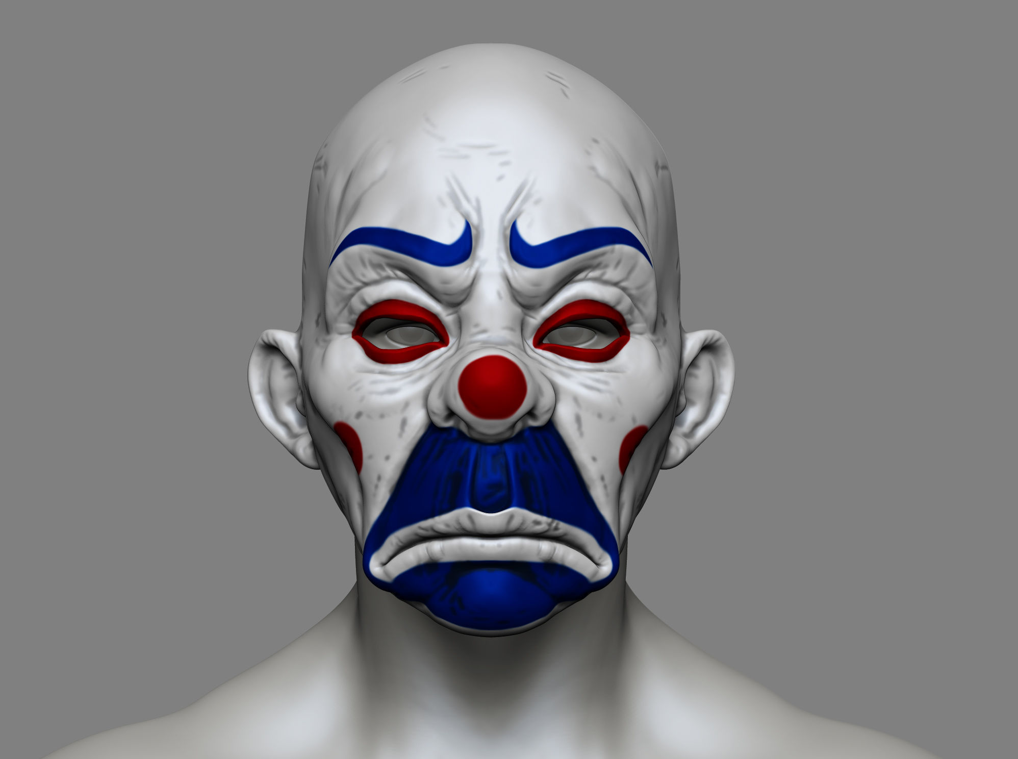 Henchmen Clown Mask Dark Knight Cosplay Halloween Helmet  3D print model_1