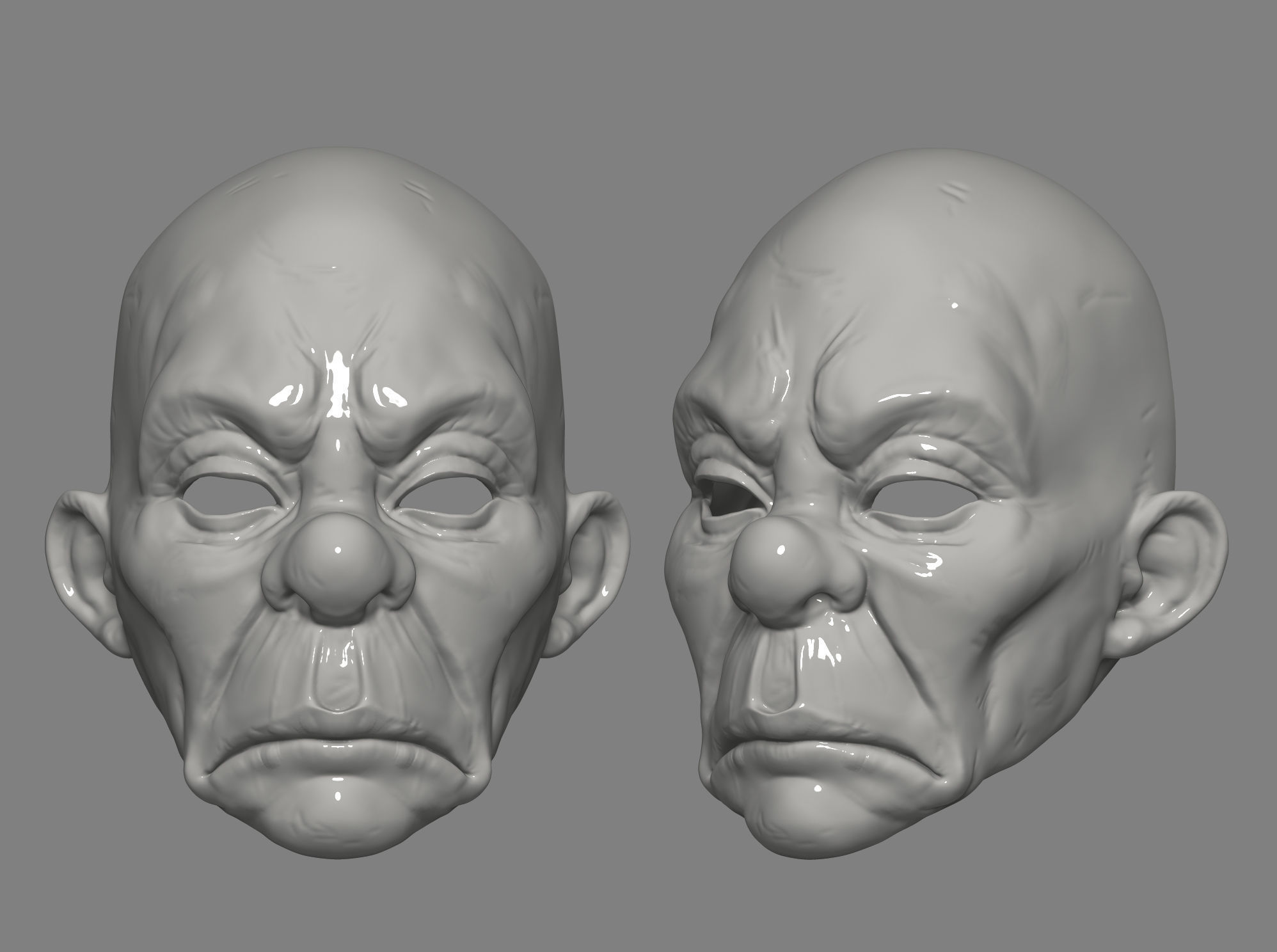 Henchmen Clown Mask Dark Knight Cosplay Halloween Helmet  3D print model_7