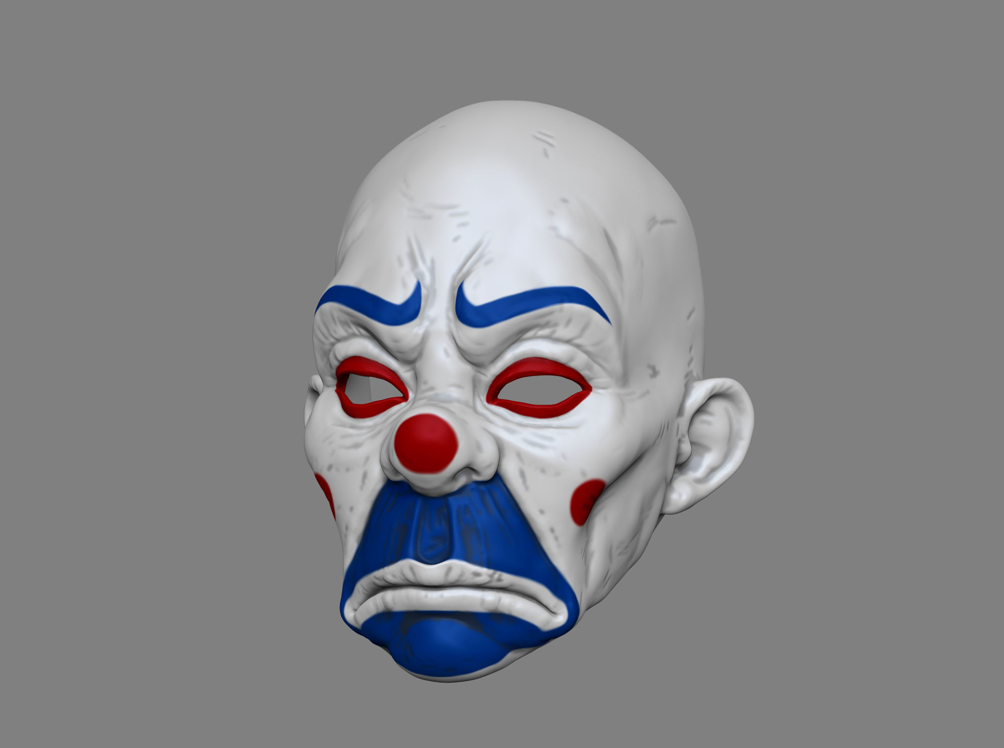 Henchmen Clown Mask Dark Knight Cosplay Halloween Helmet  3D print model_2