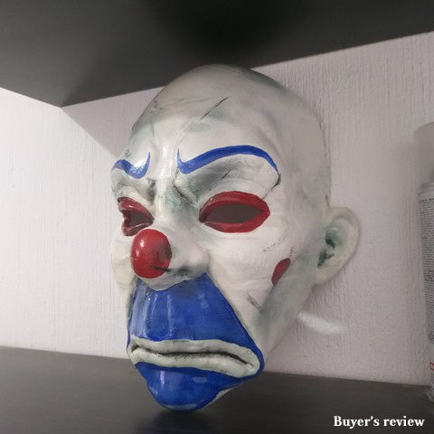 Henchmen Clown Mask Dark Knight Cosplay Halloween Helmet  3D print model_9