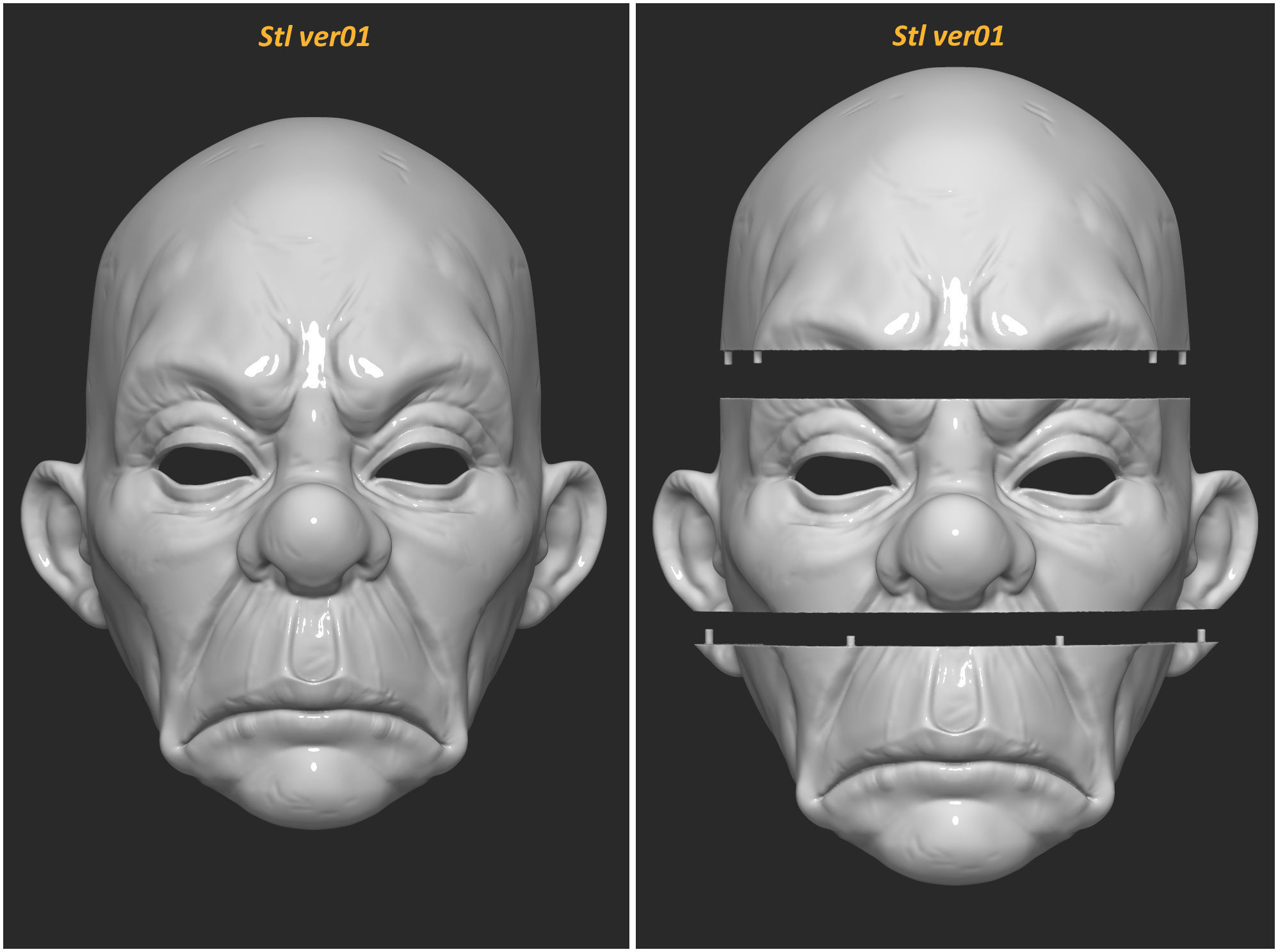 Henchmen Clown Mask Dark Knight Cosplay Halloween Helmet  3D print model_8