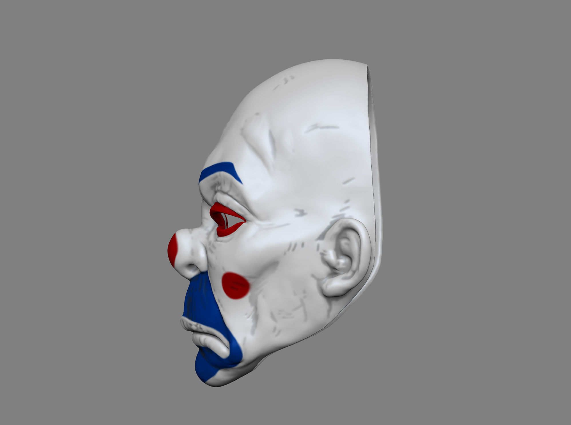 Henchmen Clown Mask Dark Knight Cosplay Halloween Helmet  3D print model_4