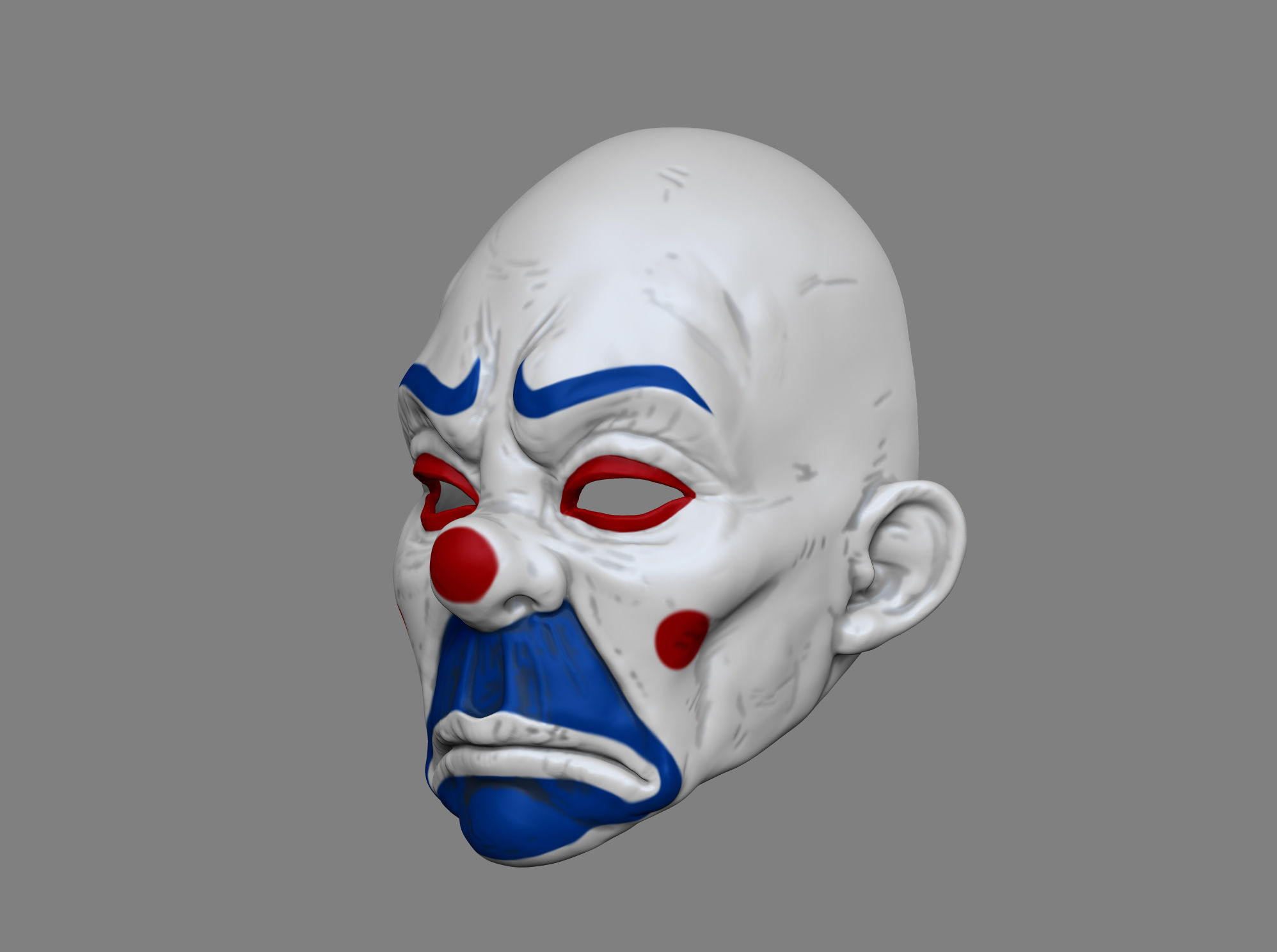 Henchmen Clown Mask Dark Knight Cosplay Halloween Helmet  3D print model_3