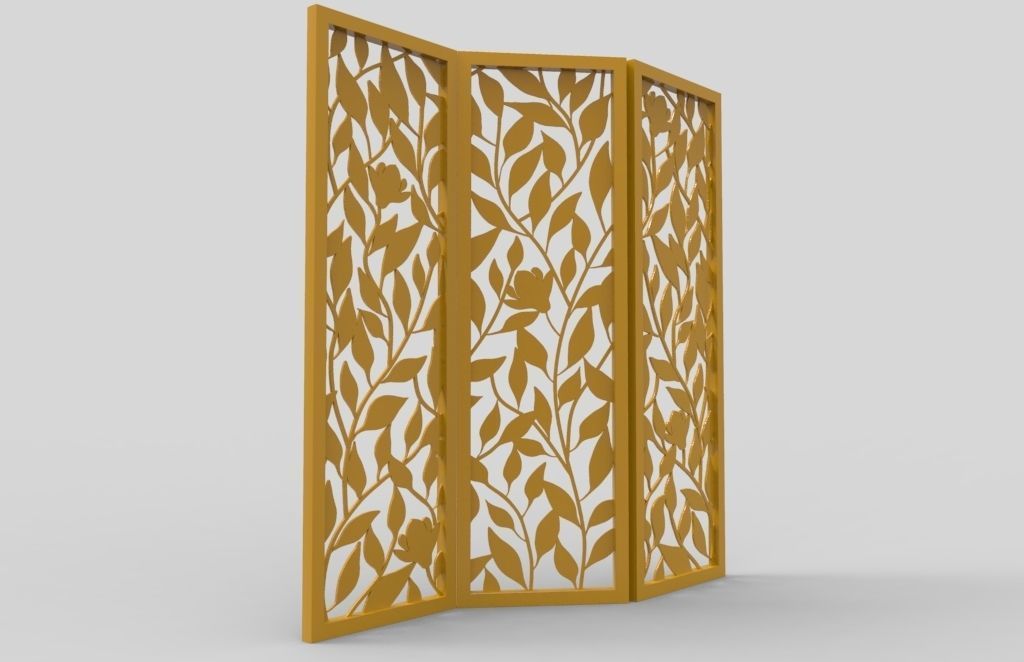 MAGNOLIA LEAVES PANEL Free 3D print model_6