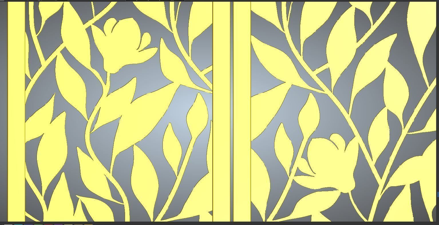 MAGNOLIA LEAVES PANEL Free 3D print model_8