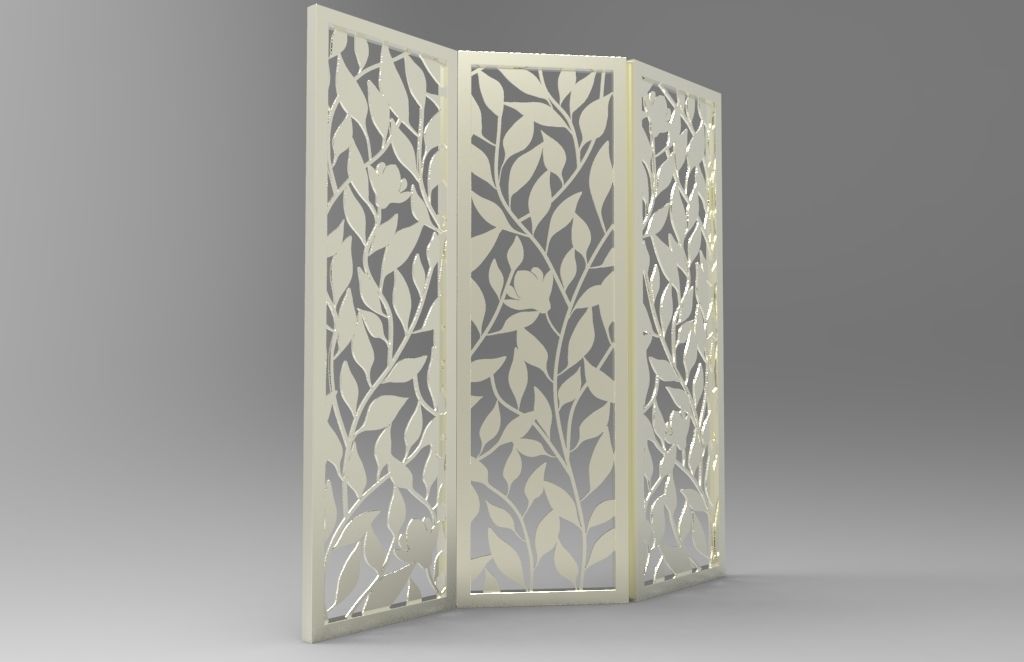 MAGNOLIA LEAVES PANEL Free 3D print model_3
