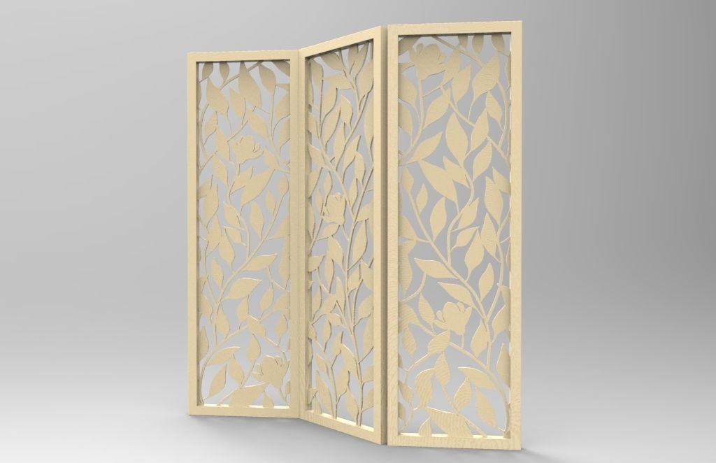 MAGNOLIA LEAVES PANEL Free 3D print model_2