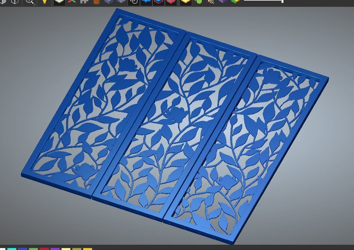 MAGNOLIA LEAVES PANEL Free 3D print model_10