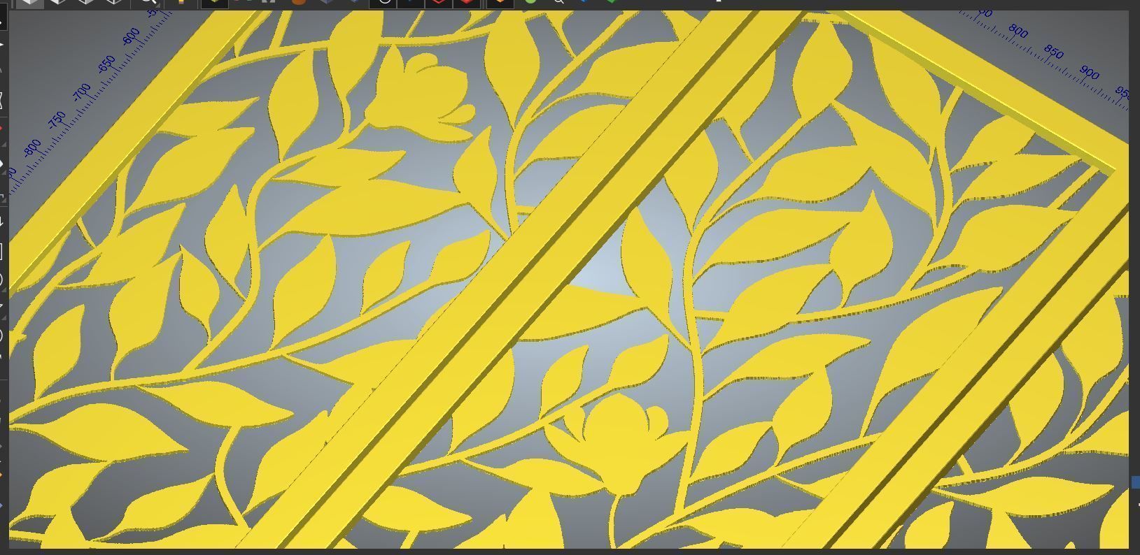 MAGNOLIA LEAVES PANEL Free 3D print model_9