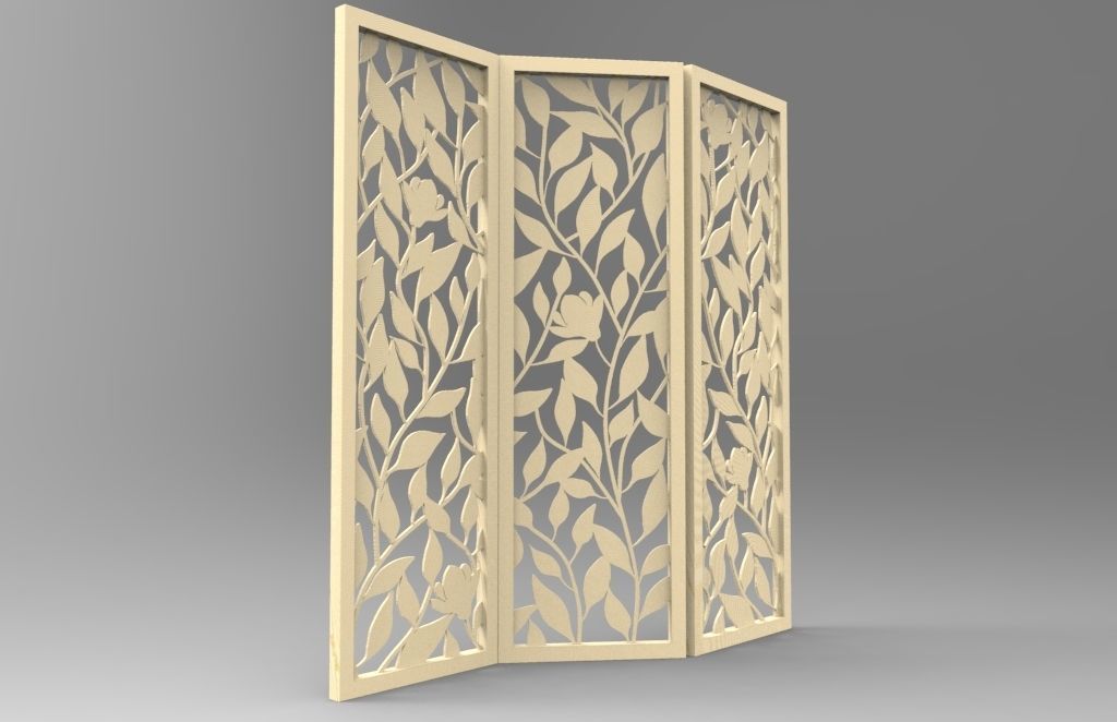 MAGNOLIA LEAVES PANEL Free 3D print model_1