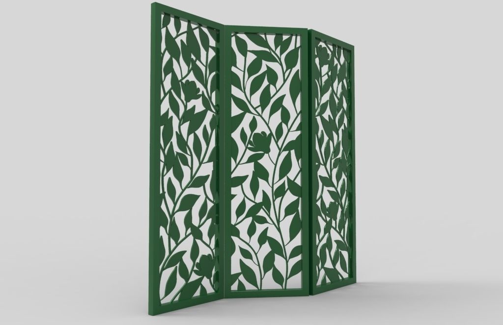 MAGNOLIA LEAVES PANEL Free 3D print model_5
