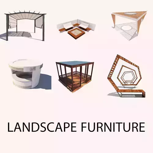 Landscape furniture  3D Model Collection