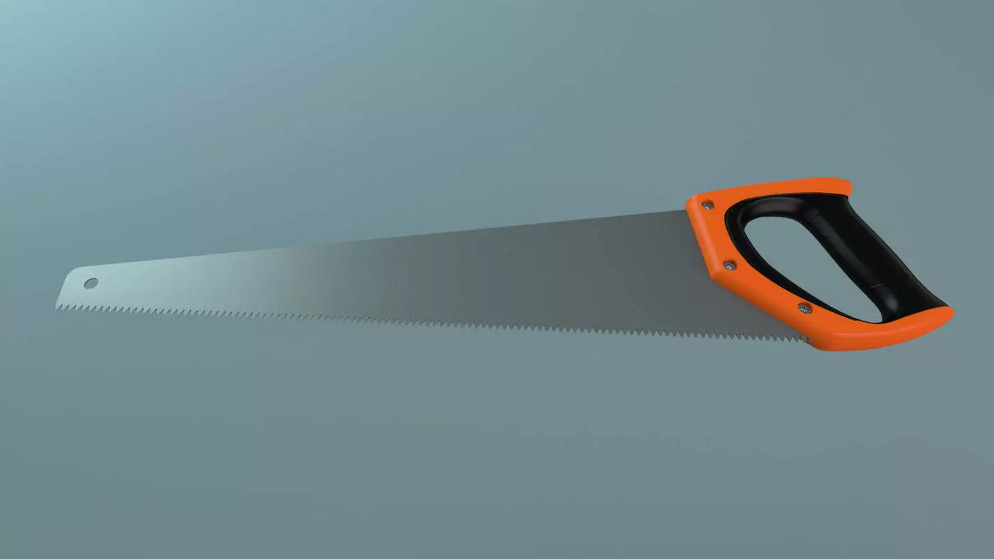 Hand Saw Low-poly 3D model_0
