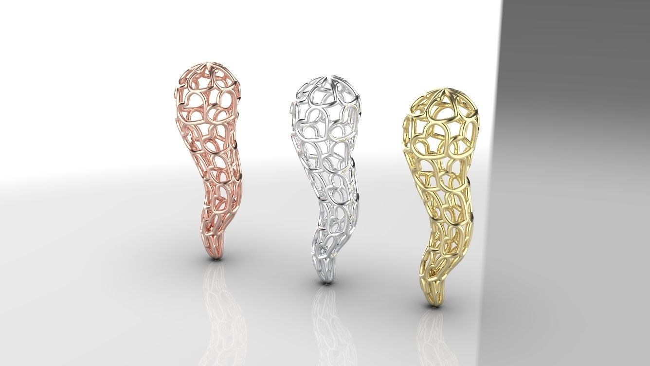 CIONDOLO CORNO 3D print model_4