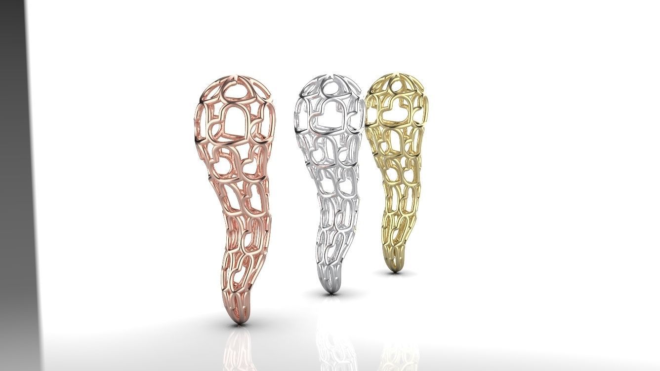 CIONDOLO CORNO 3D print model_6