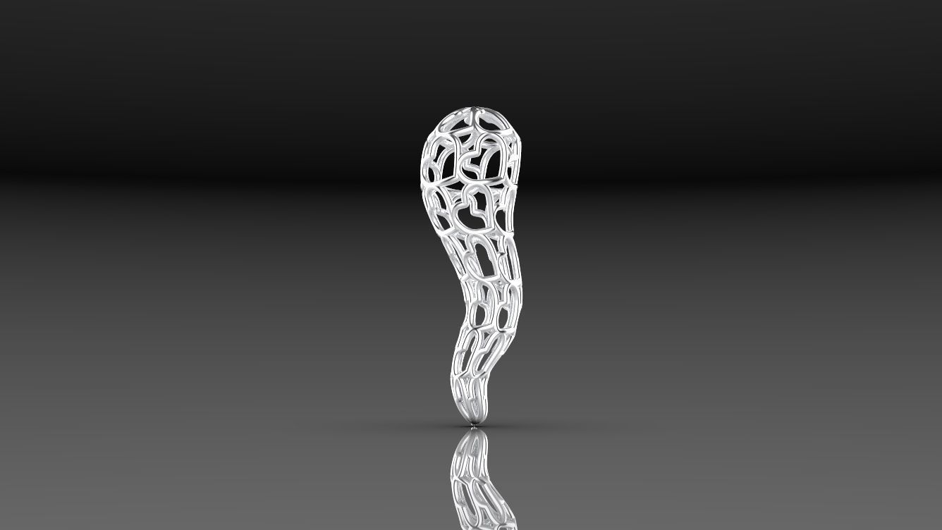 CIONDOLO CORNO 3D print model_2