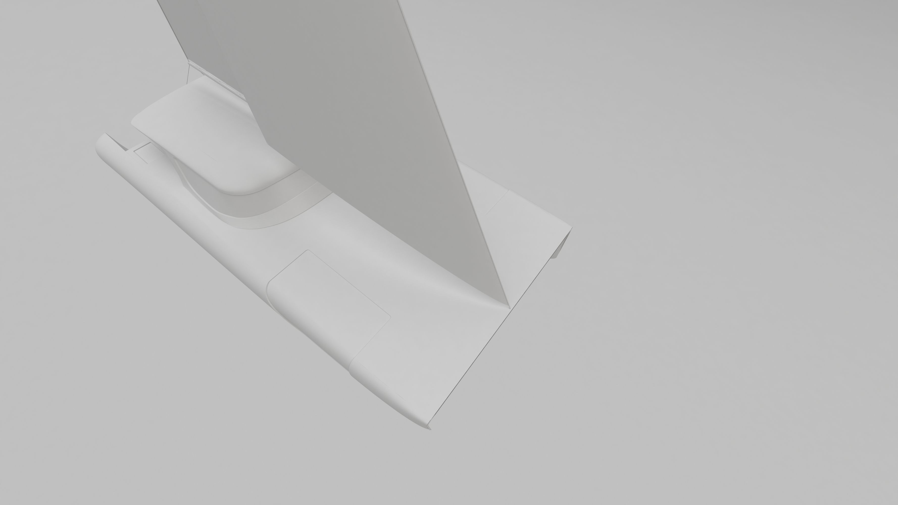 Modern sailing catamaran yacht 3D model_2